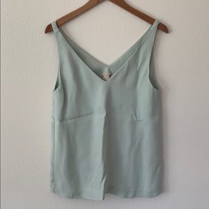 H&M TREND Mint Green Flowy V Tank